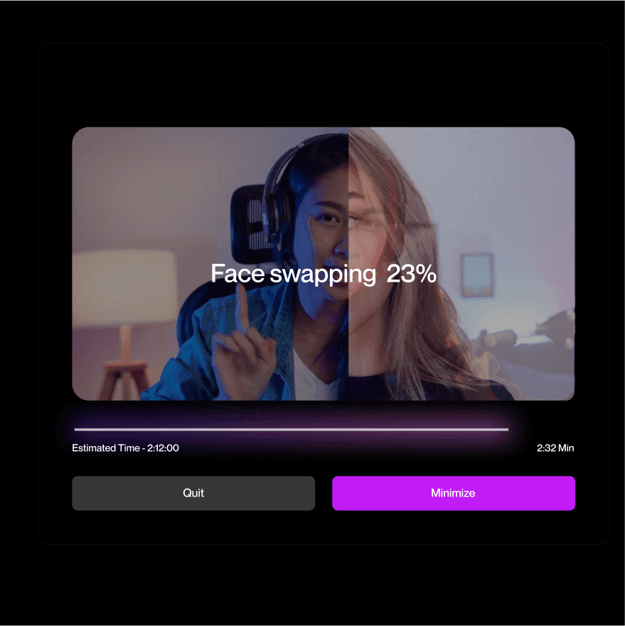 Feature 1: Demonstration of AI-powered precision face-swapping in videos.