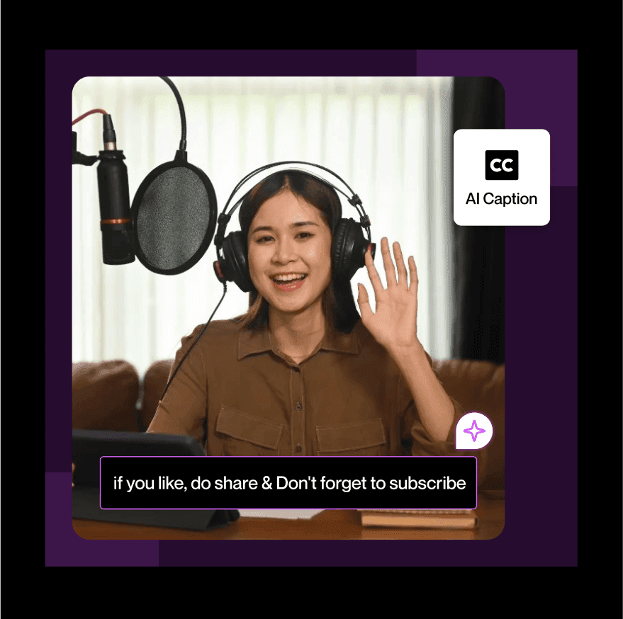 Feature 2: Illustration of auto-captioning for improved accessibility and engagement.