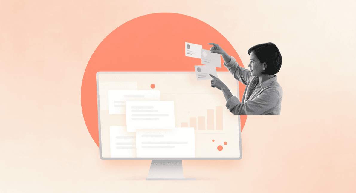 Illustration of a professional comparing AI job listings on a desktop screen, from Beyond Labs
