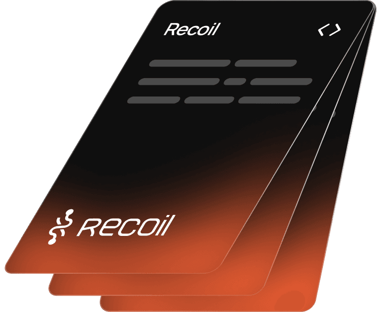 Recoil icon-based illustration by Beyond Labs on a dark gradient card