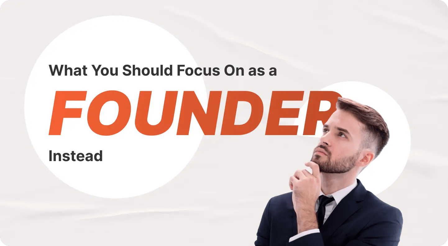 Illustration showing a startup founder focusing on vision, fundraising, and user growth instead of handling product development — Beyond Labs insights